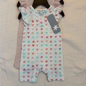 Splendid Set of 2 - Heart Pastel Baby Romper